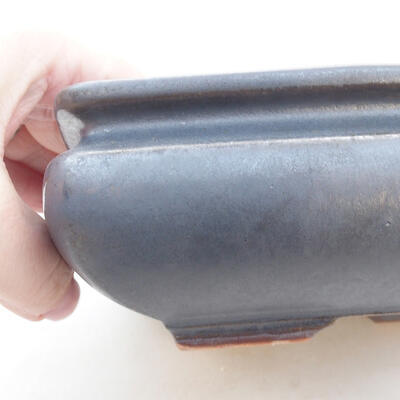 Bonsai-Keramikschale 15 x 15 x 5,5 cm, Metallfarbe - 2