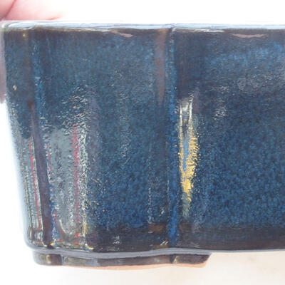 Keramische Bonsai-Schale 20 x 16,5 x 6,5 cm, Farbe blau - 2