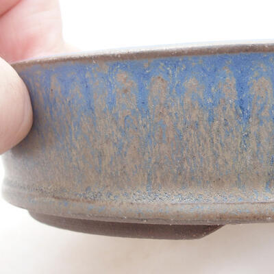 Keramische Bonsai-Schale 13 x 13 x 3,5 cm, Farbe blau - 2