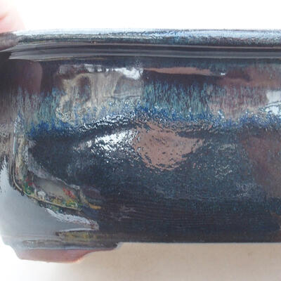 Keramische Bonsai-Schale 21 x 17 x 7 cm, Farbe blau - 2