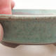 Keramische Bonsai-Schale 9,5 x 9,5 x 2,5 cm, Farbe grün - 2/3