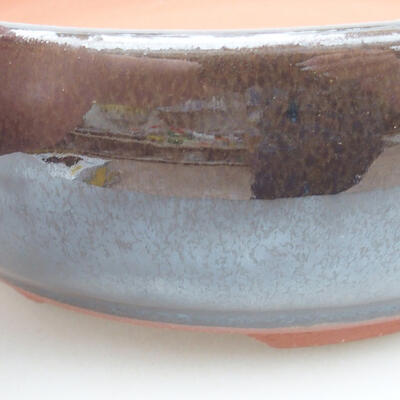 Keramische Bonsai-Schale 15,5 x 15,5 x 6 cm, braune Farbe - 2
