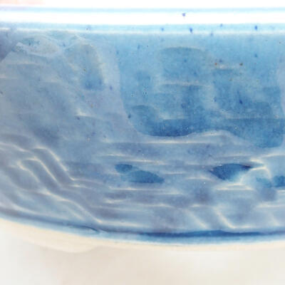 Keramische Bonsai-Schale 19,5 x 19,5 x 6 cm, Farbe blau - 2