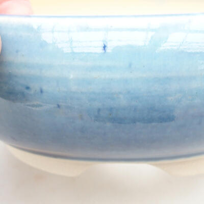 Keramische Bonsai-Schale 14 x 14 x 5 cm, Farbe blau - 2