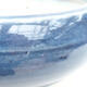 Keramische Bonsai-Schale 13 x 13 x 5 cm, Farbe blau - 2/3