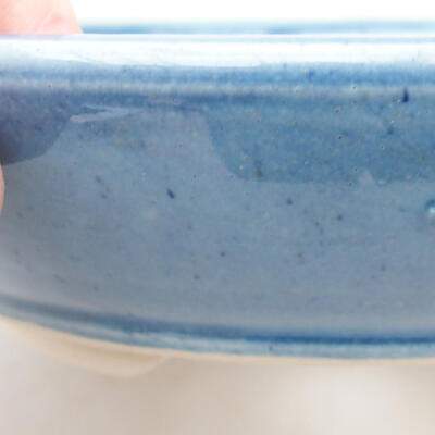 Keramische Bonsai-Schale 15 x 15 x 4 cm, Farbe blau - 2