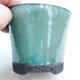 Bonsaischale aus Keramik 8 x 8 x 7,5 cm, Farbe grün - 2/3