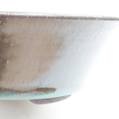 Keramische Bonsai-Schale 17,5 x 17,5 x 4,5 cm, Metallfarbe - 2