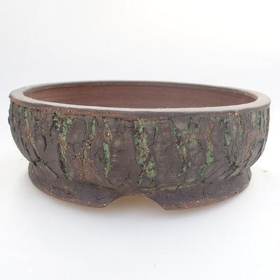 Keramische Bonsai-Schale 18 x 18 x 5,5 cm, Farbe grün - 2