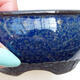 Bonsaischale aus Keramik 10 x 10 x 5 cm, Farbe blau - 2/3