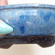 Bonsaischale aus Keramik 10 x 10 x 4 cm, Farbe blau - 2/3