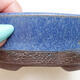 Bonsaischale aus Keramik 9,5 x 9,5 x 4 cm, Farbe blau - 2/3