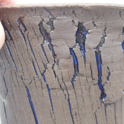 Keramische Bonsai-Schale 14 x 14 x 13,5 cm, Farbe blau - 2