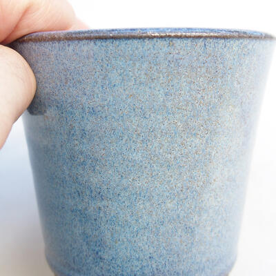 Bonsaischale aus Keramik 8 x 8 x 7 cm, Farbe blau - 2