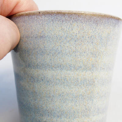 Bonsaischale aus Keramik 7,5 x 7,5 x 8 cm, Farbe Blau - 2