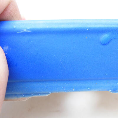 Bonsaischale aus Keramik 12,5 x 9,5 x 4,5 cm, Farbe blau - 2