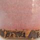 Keramik-Bonsaischale 8,5 x 8,5 x 10,5 cm, Farbe braun-rosa - 2/3