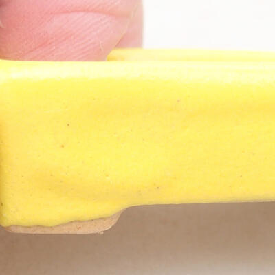 Mini Bonsai Schüssel 4,5 x 2,5 x 1,5 cm, gelbe Farbe - 2