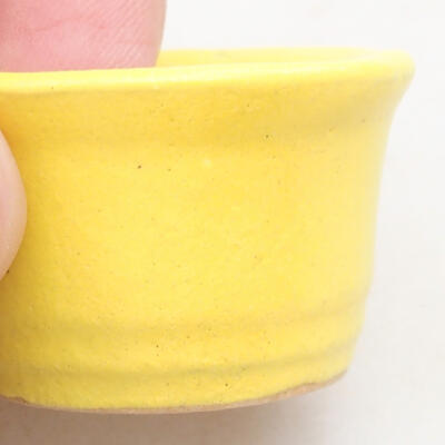 Mini Bonsai Schüssel 3 x 3 x 2 cm, Farbe gelb - 2