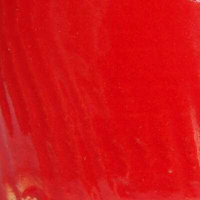 Keramik-Bonsaischale 10 x 10 x 12 cm, Farbe Rot - 2
