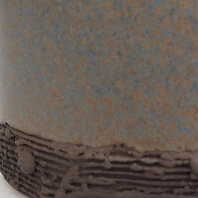 Keramik-Bonsaischale 9,5 x 9,5 x 12 cm, Farbe Blau - 2