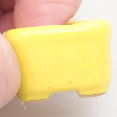 Mini Bonsai Schüssel 2 x 2 x 1,5 cm, Farbe gelb - 2
