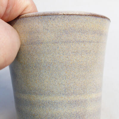 Bonsaischale aus Keramik 8 x 8 x 8 cm, Farbe blau - 2