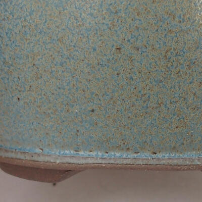 Keramik-Bonsaischale 9,5 x 9,5 x 5,5 cm, Farbe Blau - 2