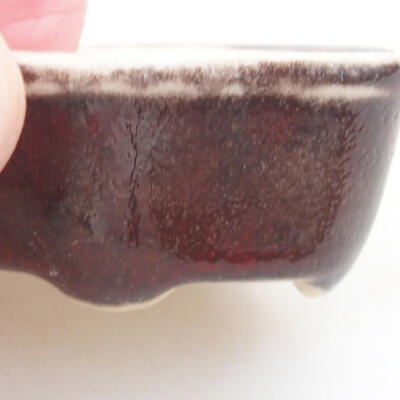 Mini Bonsai Schüssel 4,5 x 3,5 x 2 cm, Farbe rot - 2