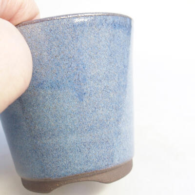 Bonsaischale aus Keramik 7,5 x 7,5 x 7 cm, Farbe blau - 2