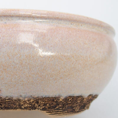 Keramik-Bonsaischale 15 x 15 x 5,5 cm, Farbe rosa - 2