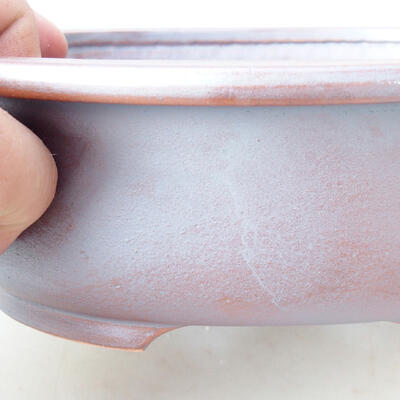Bonsaischale aus Keramik 9 x 8,5 x 2,5 cm, Farbe orange - 2