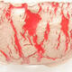 Keramische Bonsai-Schale 16,5 x 16,5 x 7 cm, Farbe rissig rot - 2/4