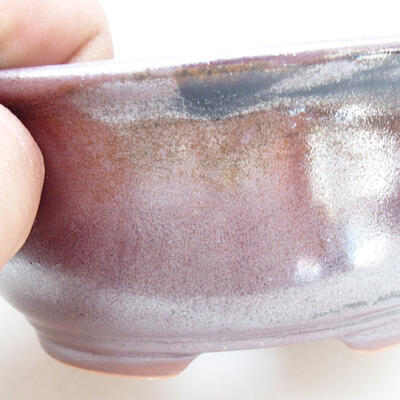 Bonsaischale aus Keramik 12 x 10 x 5,5 cm, Farbe bräunlich schwarz - 2