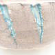 Keramische Bonsai-Schale 14 x 14 x 7 cm, Farbe blau geknackt - 2/4