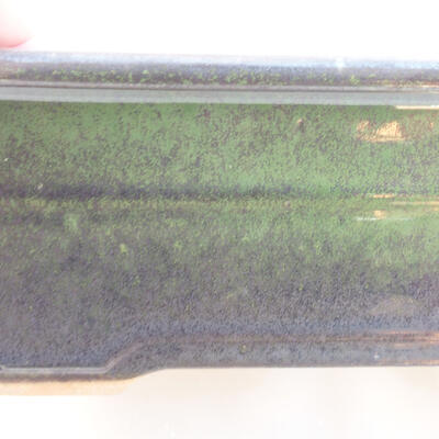Keramische Bonsai-Schale 18 x 13 x 7 cm, Farbe grün - 2