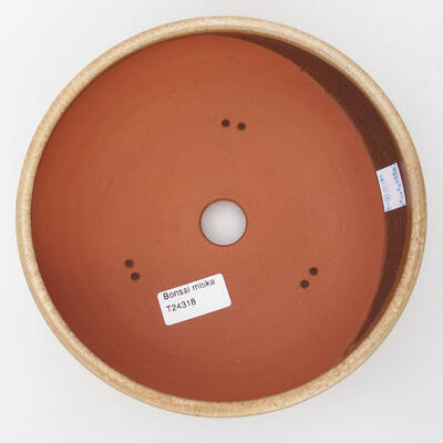 Keramik-Bonsaischale 19,5 x 19,5 x 6,5 cm, Farbe braun - 2