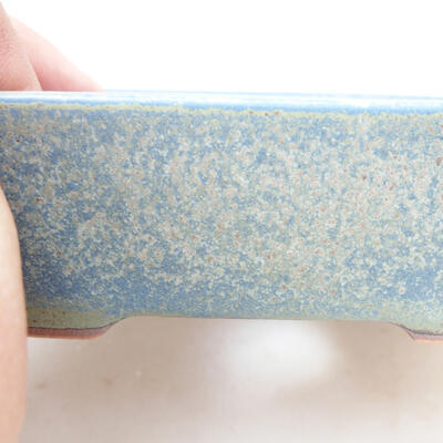 Bonsaischale aus Keramik 12 x 9 x 4 cm, grün-blaue Farbe - 2