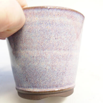Bonsaischale aus Keramik 8 x 8 x 7,5 cm, Farbe Rosa - 2
