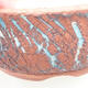 Keramische Bonsai-Schale 14,5 x 14,5 x 6 cm, Farbe blau rissig - 2/4