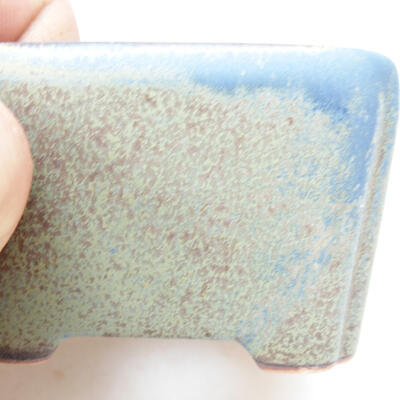 Bonsaischale aus Keramik 7,5 x 6 x 4,5 cm, grün-blaue Farbe - 2