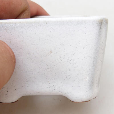 Bonsaischale aus Keramik 7,5 x 6 x 5 cm, Farbe weiß - 2