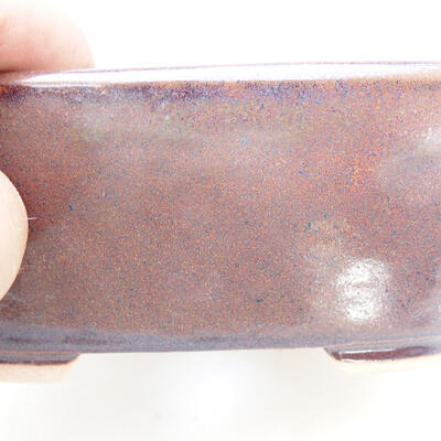 Bonsaischale aus Keramik 13 x 10 x 6 cm, Farbe braun - 2