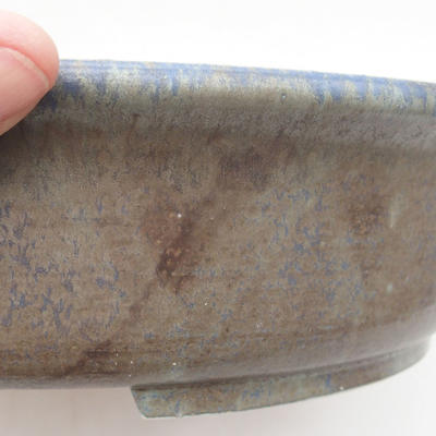 Keramische Bonsai-Schale 32 x 27,5 x 7,5 cm, braun-blaue Farbe - 2