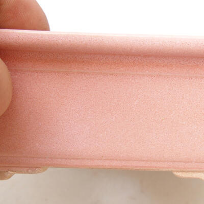 Bonsaischale aus Keramik 16 x 11,5 x 5,5 cm, Farbe Rosa - 2