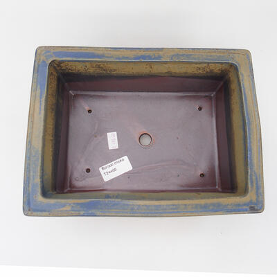 Keramik-Bonsaischale 23,5 x 17,5 x 9 cm, Farbe blaubraun - 2