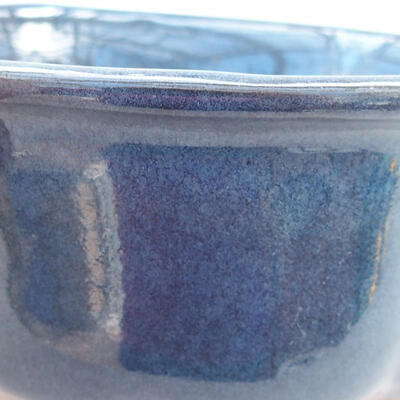 Keramische Bonsai-Schale 13 x 11 x 5,5 cm, Farbe blau - 2