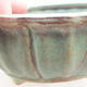 Keramische Bonsai-Schale 10,5 x 10,5 x 4,5 cm, Farbe grün - 2/3
