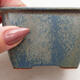 Bonsaischale aus Keramik 8 x 8 x 5,5 cm, Farbe blau-braun - 2/3