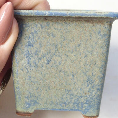 Bonsaischale aus Keramik 5,5 x 5,5 x 5,5 cm, Farbe blaubraun - 2